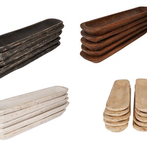 Medium-Baguette-Dough Bowl-5-6 x 29-30 x 2-2.5 inches-Candle Ready-Batea-Wood-Rustic-Handmade-Candle Ready-NEW SIZE- Medium-Baguette