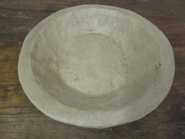 Round Rustic Wooden Dough Bowl 5 Batea Image 0
