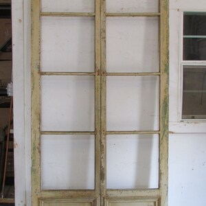 Antique Pair Mexican Old Doors #136-Primitive-Rustic-42.5x97x2-Headboard-Gorgeous--Weathered Patina-Barn Doors
