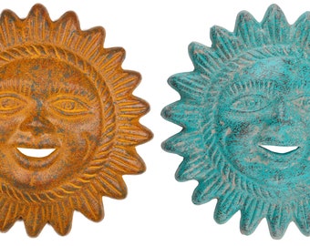 Cheeky Clay Sun 13 Inches Hand Painted Garden Handmade Garden Etsy