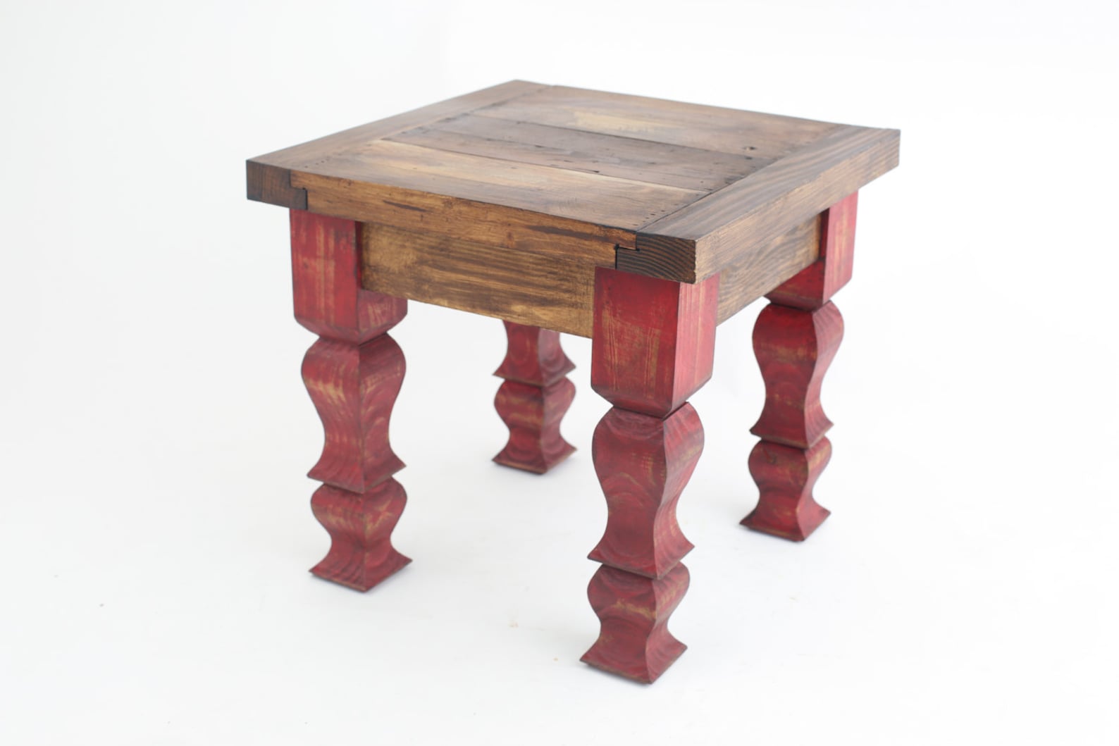 Reclaimed Wood Rustic End Table18 x 18 x 17 Etsy