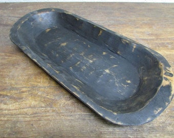 GREAT VALUE-Rustic Wooden Dough Bowl #35 Batea-Wooden-Handmade-10.5W x 22.5 x 3.5D in.-Very Rustic-Natural-Beautiful-Thin Sale