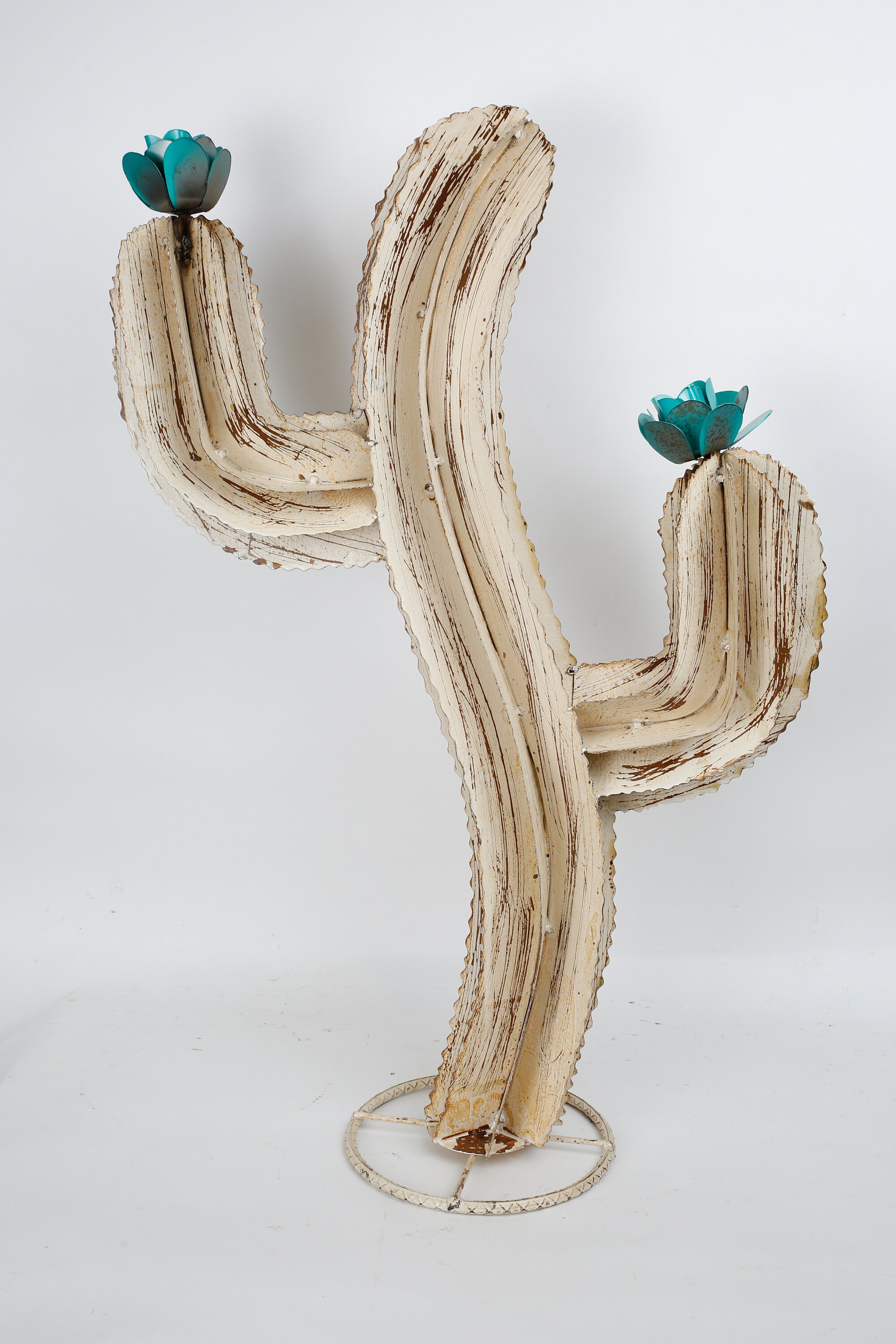 Curvy Colorful Metal CactusHand Etsy