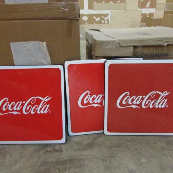 Old Coca Cola Table Top-Metal Porcelain-30x30 inches-Mexican-Like New-Restaurant-Cafe-Vintage-Antique