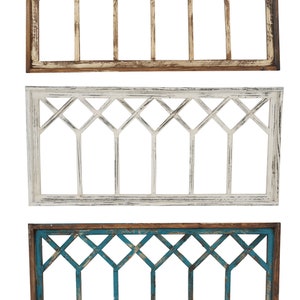Diamond Simple Window-Large-Wall-Primitive-Rustic-Garden-Patio-44x23-Wall Decor-Distressed-Farmhouse-Three Colors-Large Simple