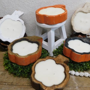 Mini Pumpkin-6 Colors-Wood-6 x 7 inches-Candle Pour-Original Design-Mini Pumpkin-6 Color Choices