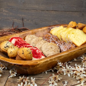 Food Safe Hearty Dough Bowl -Batea-Primitive-Trencher-Dough Board-11W x 18L x 2-4D inches-Hearty Dough Bowl-NEW