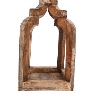Rexy Farmhouse Lantern-9x18H inches-Wooden-Centerpiece Lantern-Rexy Lantern
