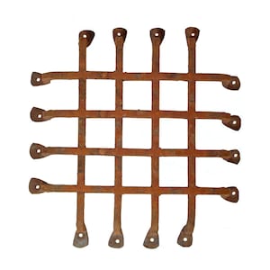 Rustic Door Hardware- Iron Speakeasy Window Grate #2-Mexican-Iron-Hand Hammered-Decorative Iron Hardware-13x13 inches