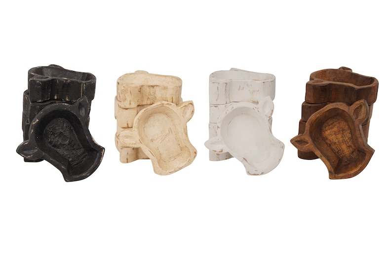Quad Packmini Cow Head Dough Bowlwoodrustic8 X 7 X 2 Etsy