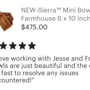 Sierra™ Dough Bowl-Farmhouse 6 x 10 inch Rectangular Dough Bowl-Wood-6 x 10 inches-Farmhouse Rectangular Sierra™ Bowl-Waxed image 9