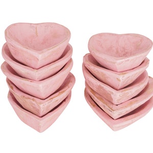 Heart-Mini-Holds 8-10 ounces-Mini Carved Hearts-Wood-Handmade-6x7x2 inches-Candle Pour-Heart-Carved Wood Mini Heart-Apple Blossom