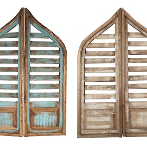 Vintage Inspired Saloon Doors-Pair-Wall-Primitive-Rustic-Garden-Patio-24x36-Distressed-Farmhouse-Two Colors image 1