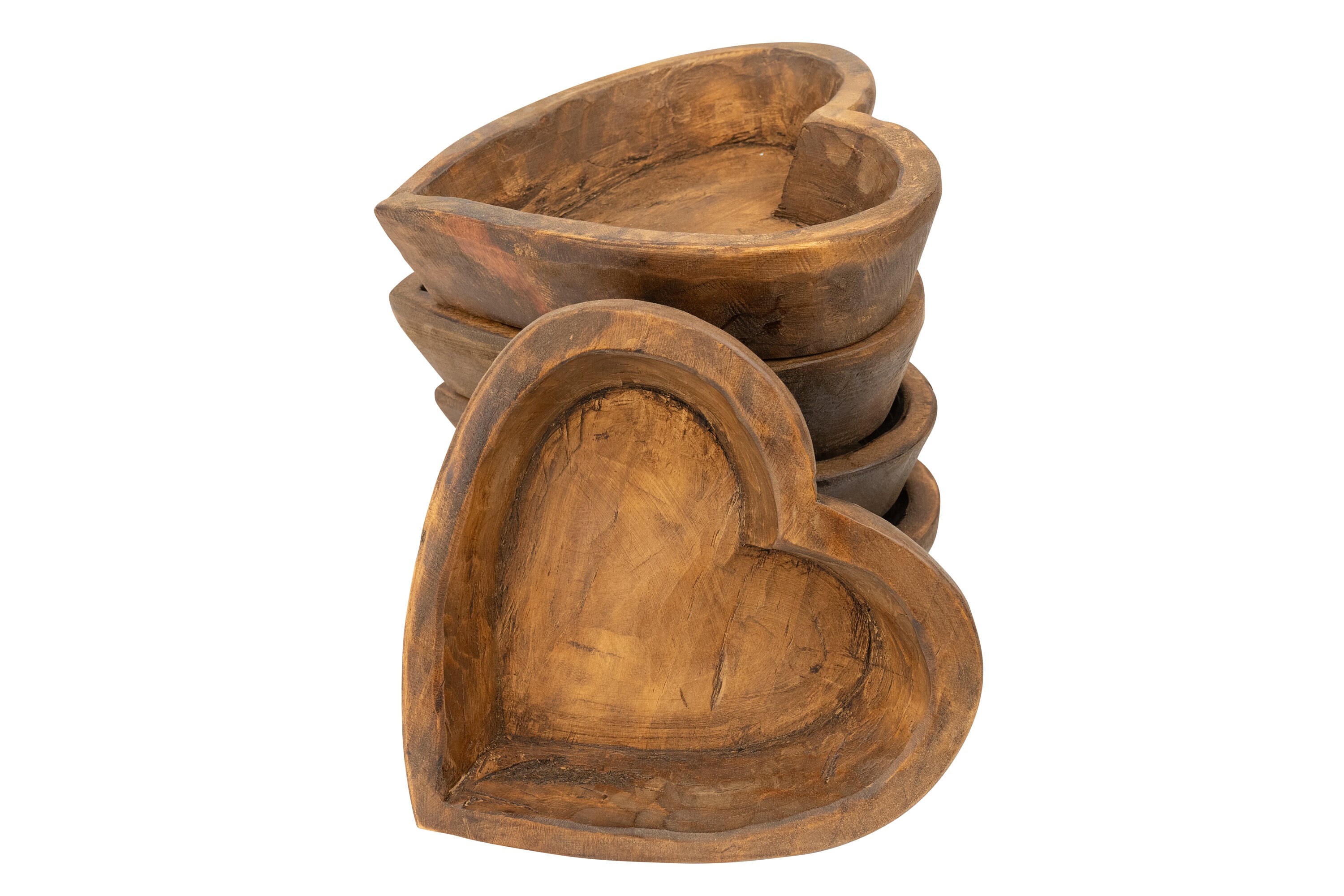 Small Rustic Heart Small Carved Heart-10 X 2D Inches-wood-rustic-handmade-candle Ready ...
