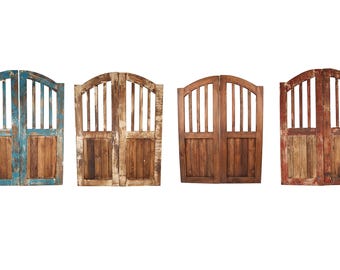 Arroyo Creek Decorative Doors-Pair-Wall-Primitive-Rustic-Garden-Wall Decor-30x40-Distressed-Farmhouse-Four Colors