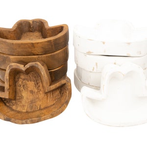 Hat  Dough Bowl-Mixed Pack-9x 6 x 2 inches-Wood-Rustic-Handmade-Candle Ready-Western Hat-Sombrero-Mixed Pack-16 PCS