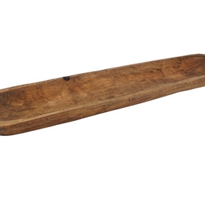 Medium Baguette Dough Bowl-6W x 29-30L x 2-3D inches-Primitive-Farmhouse-Bread Bowl-Serving-Natural Tone-Medium