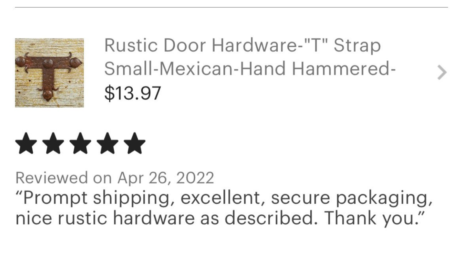 Rustic Door Hardwaret Strap Smallmexicanhand Hammeredaccentsiron