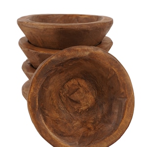 Stubby™ Mini Round-5-6W inches-Dough Bowl-Candle Ready-Batea-Wood-Rustic-6W x 2-2.5D inches-Mini-Stubby™ Round-Waxed
