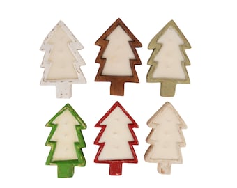 Christmas Tree-Small-Farmhouse Tree-6 x 10 x 2 inches-Wood-Candle Ready-Small Farmhouse Tree-7 Color Choices