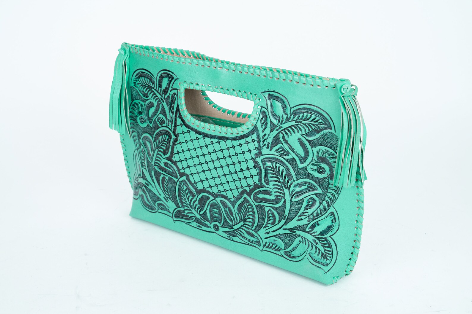 Clutch Leather Pursehandmade100 Authentic Tooled Etsy