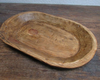Quantity 3-Mini Dough Bowl-Batea-Wood-Rustic-#38-Handmade-5.5-6 x 9.5-10 x 2 inches-Mini-Great Value-White-SALE