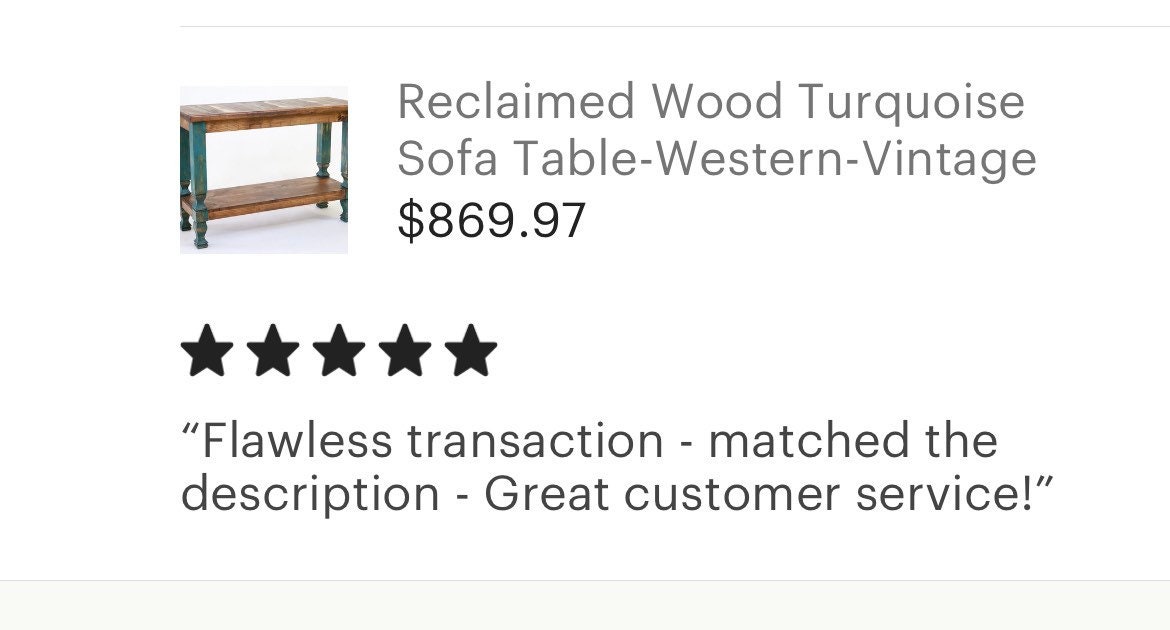 Turquoise sale sofa table