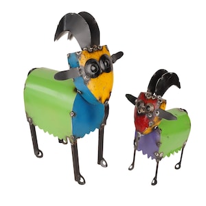 Billy Goat-Metal-Ram Goat-Yard Art-Decor-Farm-Farmhouse-Garden-Patio-Animal-Metal-COLORFUL