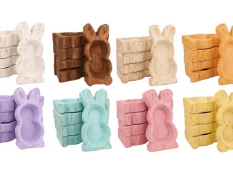 Mini Easter Bunny Dough Bowl-Original Design-6 x 10 in Candle Ready-8 Color Choices-Mini Bunny-NEW SIZE-Mini