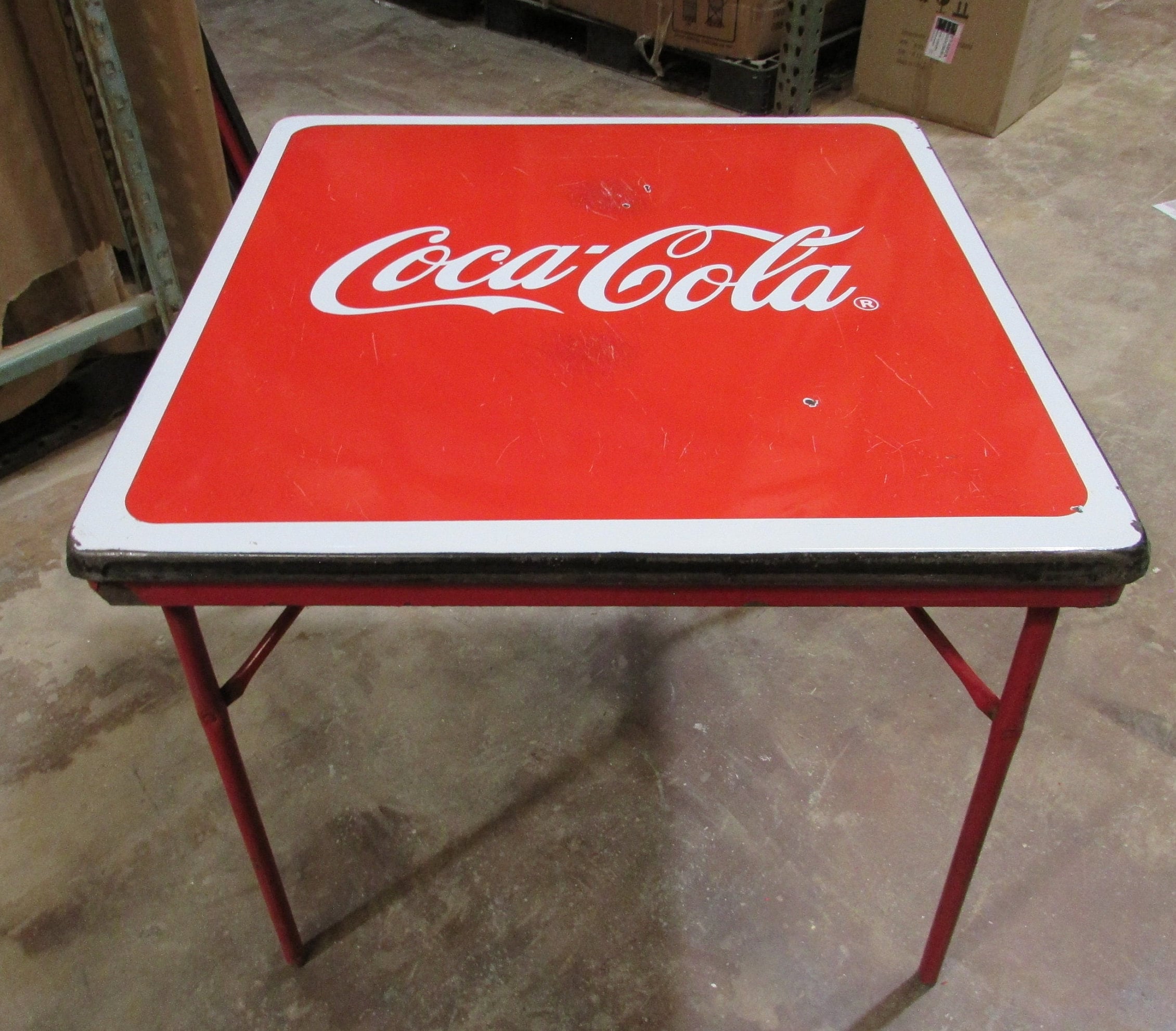 Coca Cola Metal Table With Legs-porcelain-mexican-restaurant-bar