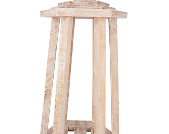 Biscayne Farmhouse Wood Lantern-Shabby White-12x27 inch-NEW-Farmhouse Kitchen-Ornate Shabby White-Biscayne Lantern