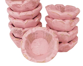 Stubby-6W x 2D inches-Original Design-Mini Flower Dough Bowl-Farmhouse-Candle Pour-Stubby Mini Flower-Apple Blossom