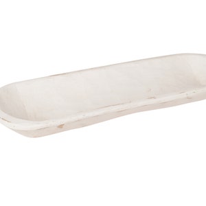 Great Buy-Home Decor #2-Small Baguette Dough Bowl-5-6W x 18-20L x 2-3D inches-Bread Bowl-Serving-Small-Home Decor #2-White