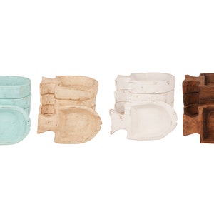 Fish Dough Bowl-Assorted Pack-10x6-New Design-Candle Ready-Sea Life Designs-Fish Dough Bowl-Assorted Pack-Fish-12 Pieces
