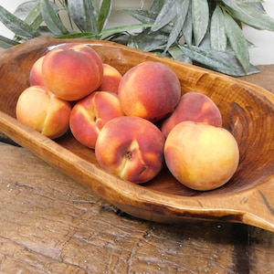 Food Safe Heartland Dough Bowl with Handles-Batea-Primitive-Trencher-Farmhouse Doughbowl-9-10Wx19-20Lx3D inches