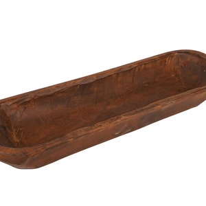 Home Decor #2-WH5P--Small Baguette Dough Bowl-5-6W x 18-20L x 2-3D inches-Bread Bowl-Serving-Small-Home Decor #2-Waxed