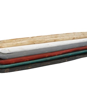 Long Wooden Baguette-5-6W x 38-40L x 2-3D inches-Dough Bowl-Batea-Primitive-Farmhouse Bread Bowl-Serving-Colors-Long