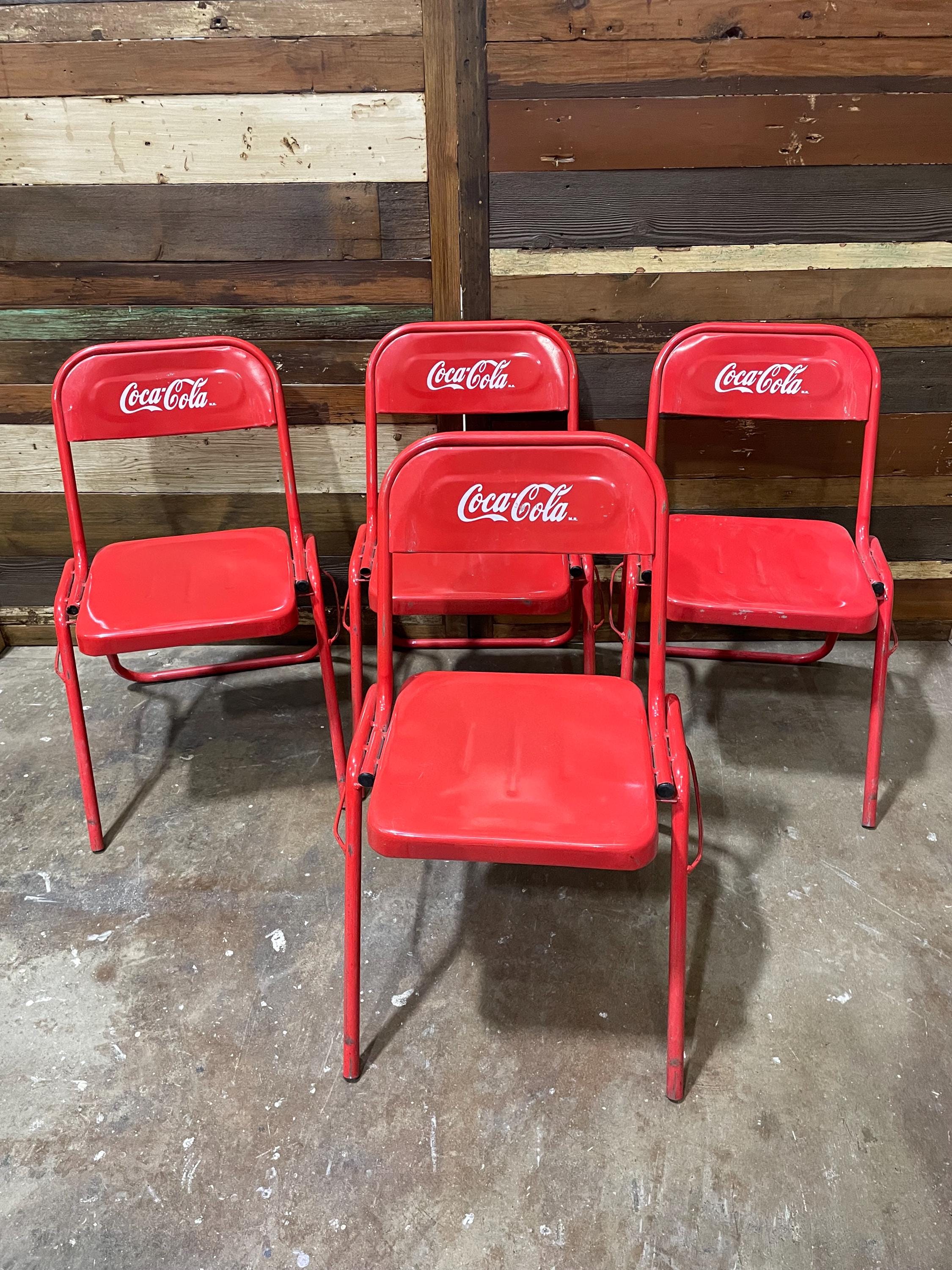 Set of 4 Coca Cola Metal Chairs-mexican-restaurant-bar-soda-man