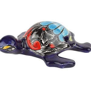 Talavera Garden Turtle-Medium-Hand Painted-Handmade-Colorful-Beautiful-7x10x4 inches-Medium