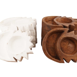Eclipse Bowl-Mixed Pack-9 x 9 x 2 inches-Wood-Handmade-Candle Pour-Carved-Candle Ready-Carved Eclipse Bowl-Mixed Pack