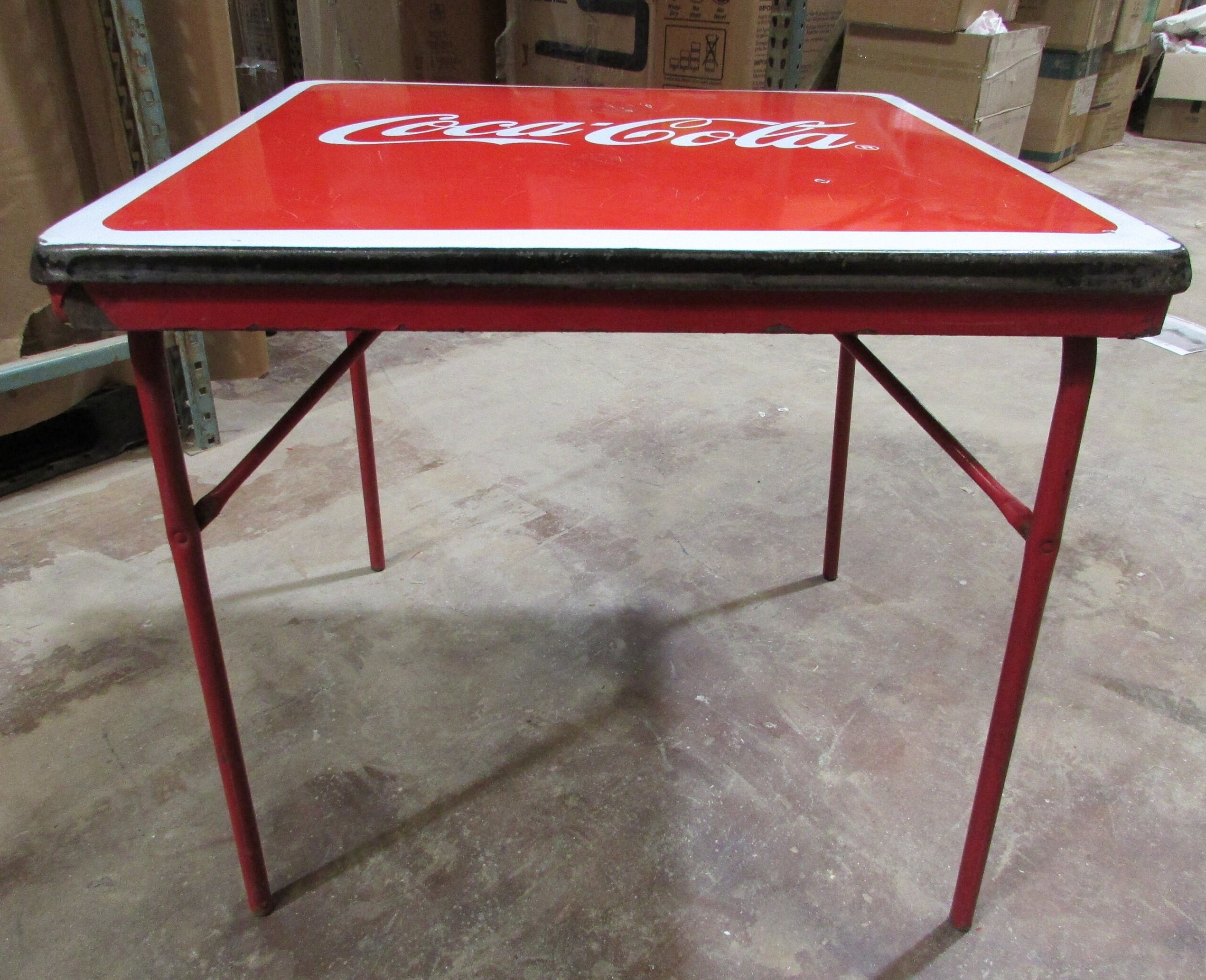 Coca Cola Metal Table With Legs-porcelain-mexican-restaurant-bar