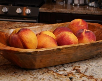 Food Safe Deep Dough Bowl with Handles-Rustic-Serving Platter-Entertaining-Farmhouse-Serving Bowl