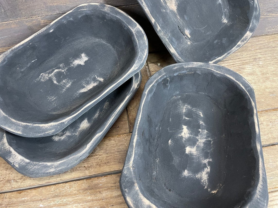 Small Dough Bowlblack910 X 1314 X 23 Inchesbateawoodrustic