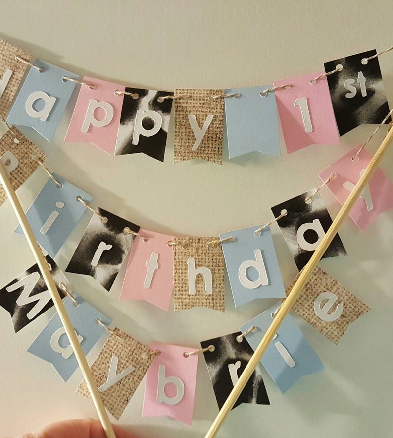 Cake Bunting, Rodeo, Happy Birthday, Cake Topper, Paper banner image 5