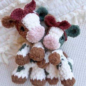 MADE TO ORDER Crochet Cow | Cow Stuffed Animal | Cow Lovey | Kids Toy | Baby Cow