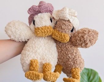 MADE TO ORDER Duck Snuggler | Crochet Lovey | Crochet Duck | Crochet Toy Duck