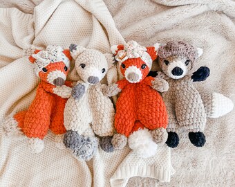 Crochet Fox | Fox stuffed animal | Crochet lovey | Kids toy