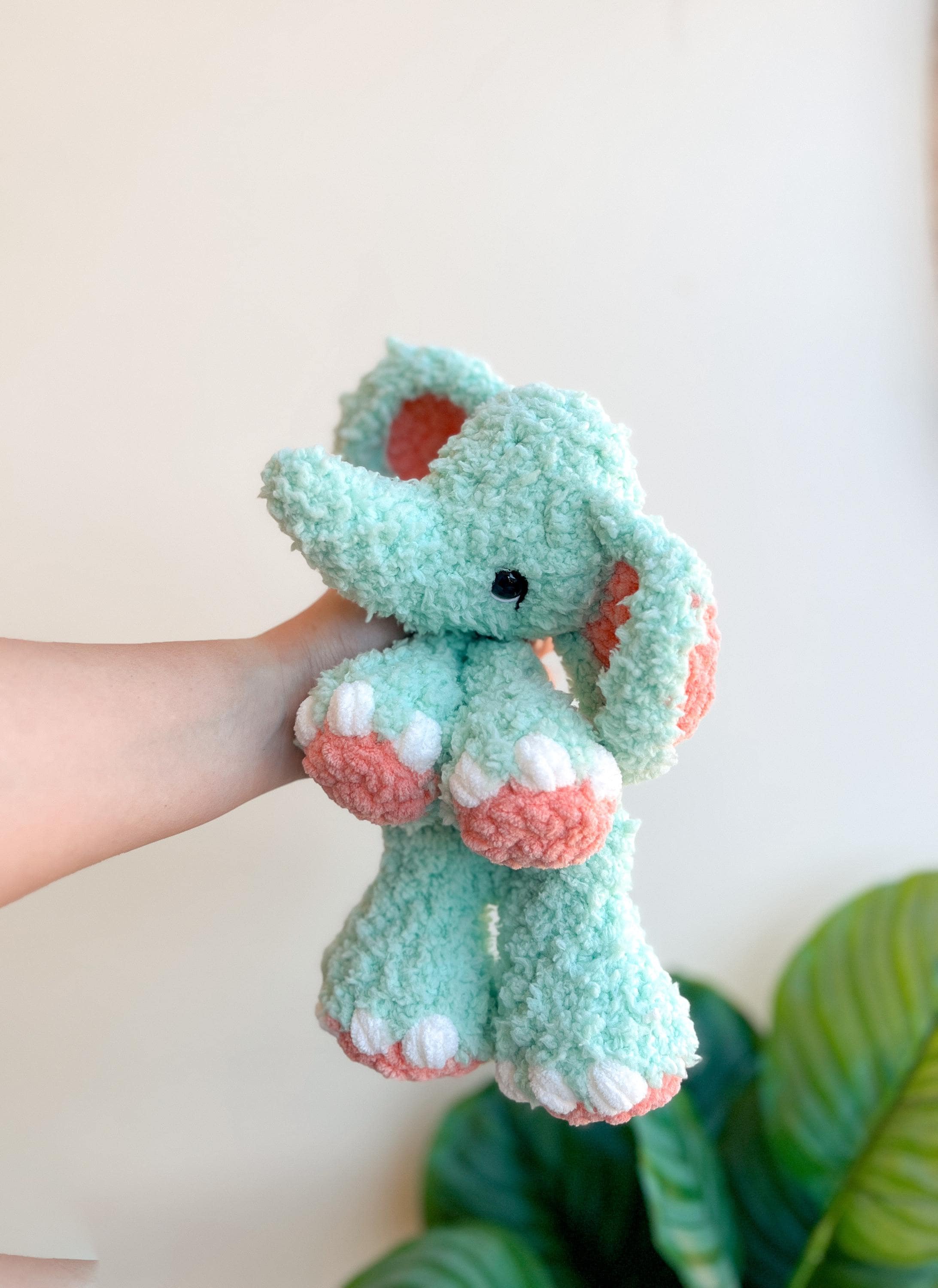 Crochet Elephant | Elephant Stuffed Animal | Elephant Lovey | Kids Toy | Elephant