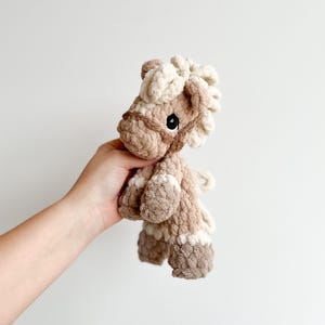 Crochet Horse Lovey | Handmade Plush Baby Snuggler