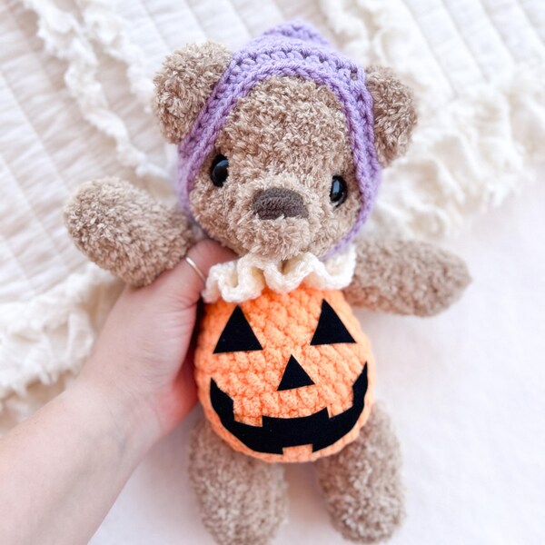 Peluche ours d'Halloween au crochet : peluche